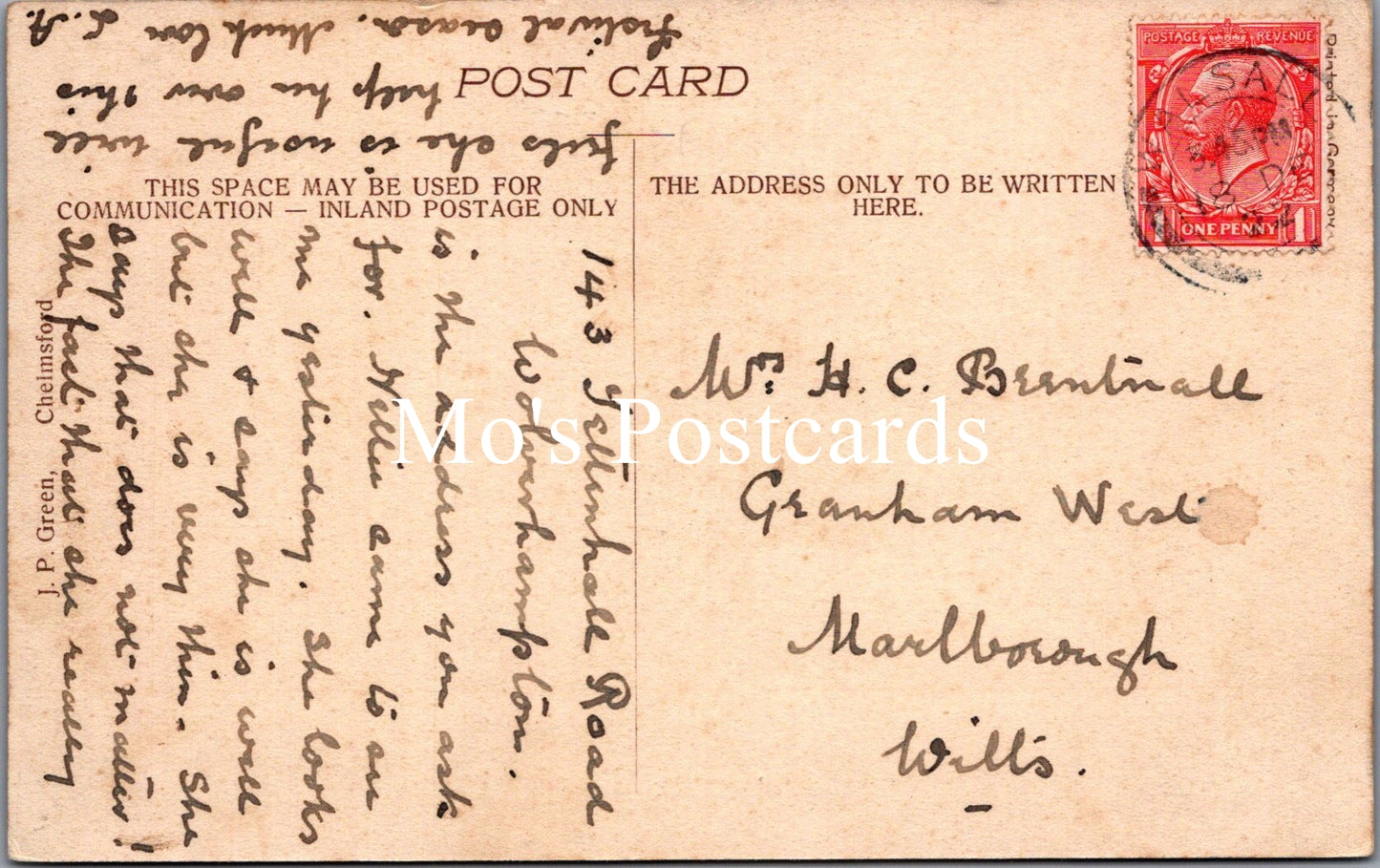 Essex Postcard - Grace's Walk, Danbury   SW17211