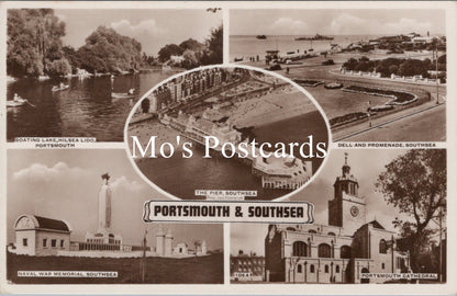Hampshire Postcard - Views of Portsmouth and Southsea  SW17218