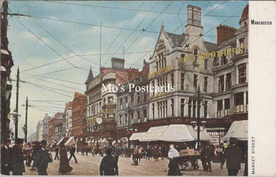 Lancashire Postcard - Manchester, Market Street   SW17813