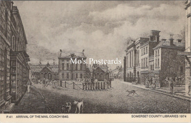 Somerset Postcard - Arrival of The Mail Coach 1840 - SW17829