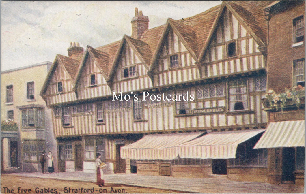 Warwickshire Postcard - The Five Gables, Stratford-on-Avon SW17830