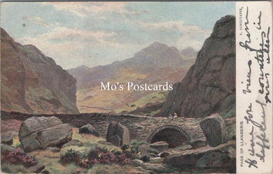 Wales Postcard - Pass of Llanberis. Artist E.Longstaffe  SW17848