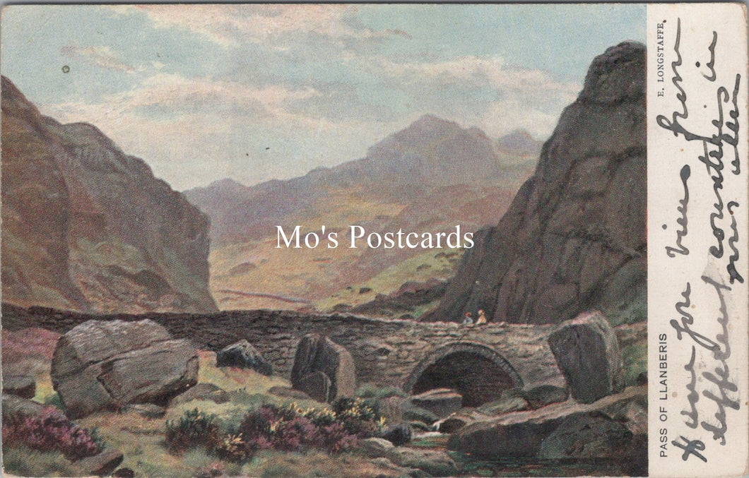 Wales Postcard - Pass of Llanberis. Artist E.Longstaffe  SW17848