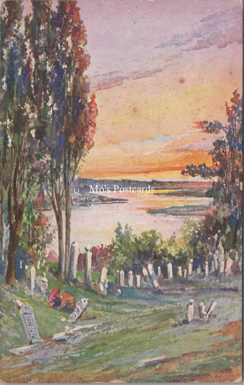 Turkey Postcard - Istanbul, Constantinople, Sunset at Eyoub  SW17886