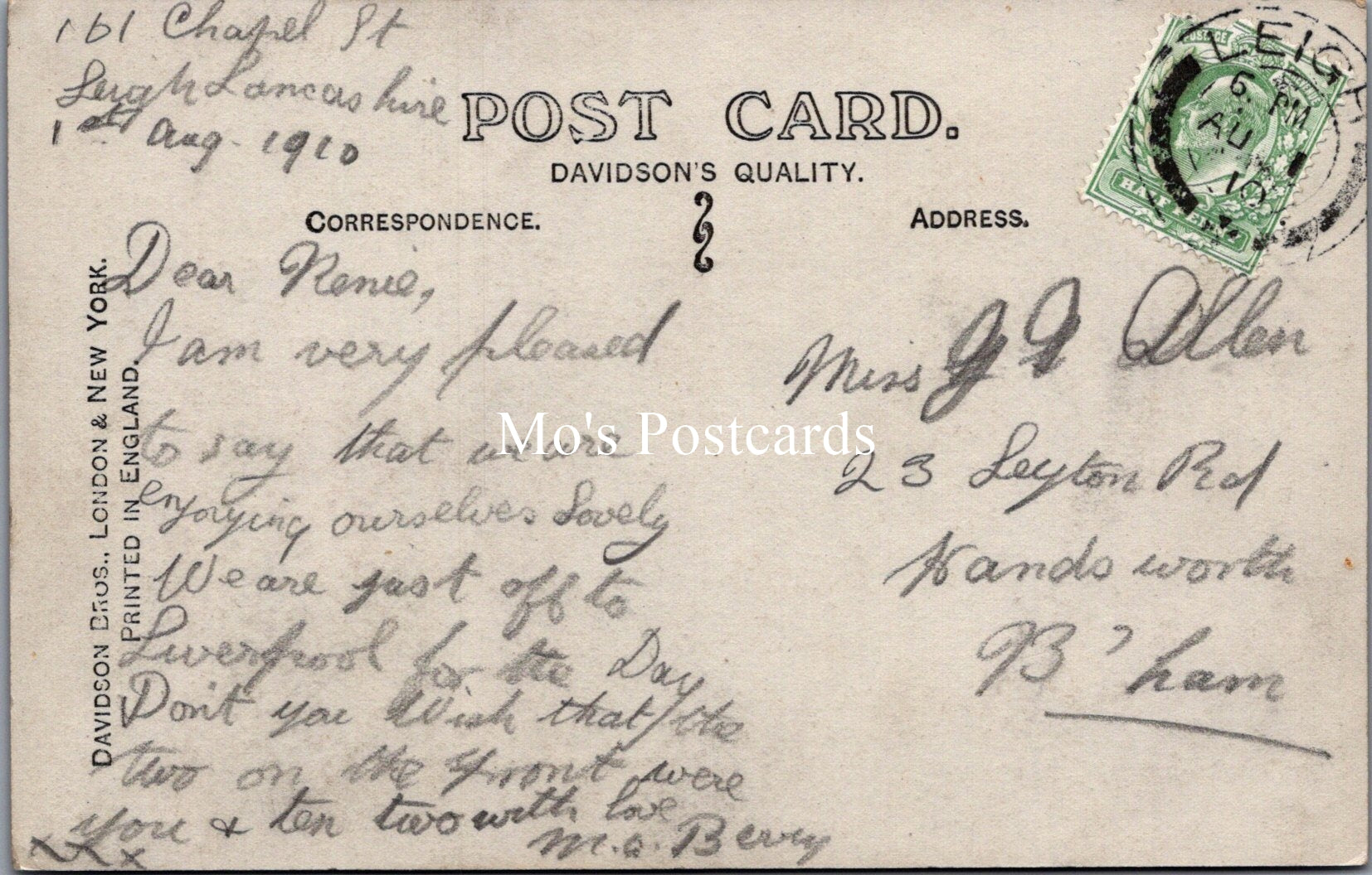 Romance Postcard - Love By Moonlight!   SW17892