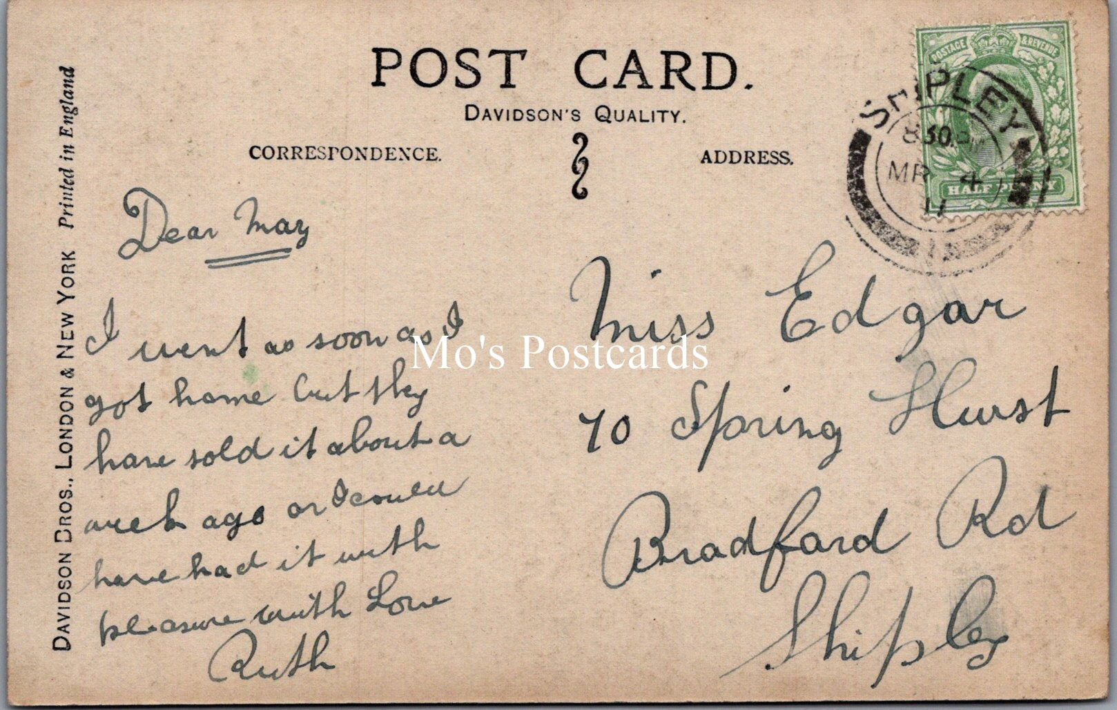 Children Postcard - A Mother's Love    SW17894