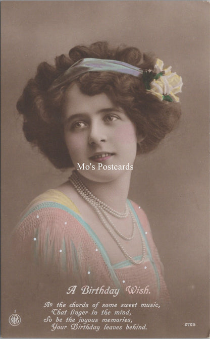 Greetings Postcard - A Birthday Wish, Glamour SW17897