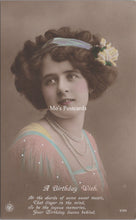 Load image into Gallery viewer, Greetings Postcard - A Birthday Wish, Glamour SW17897
