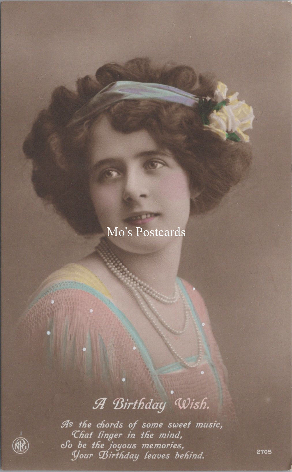 Greetings Postcard - A Birthday Wish, Glamour SW17897