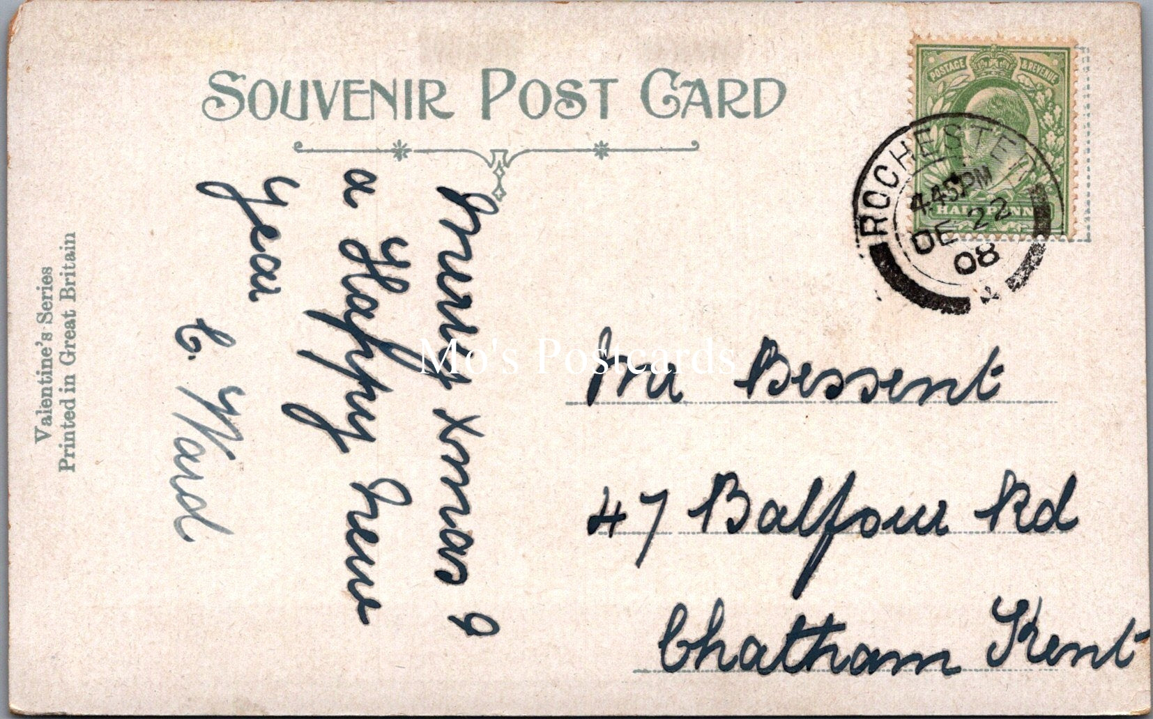 Greetings Postcard - New Years, For Auld Lang Syne  SW17900