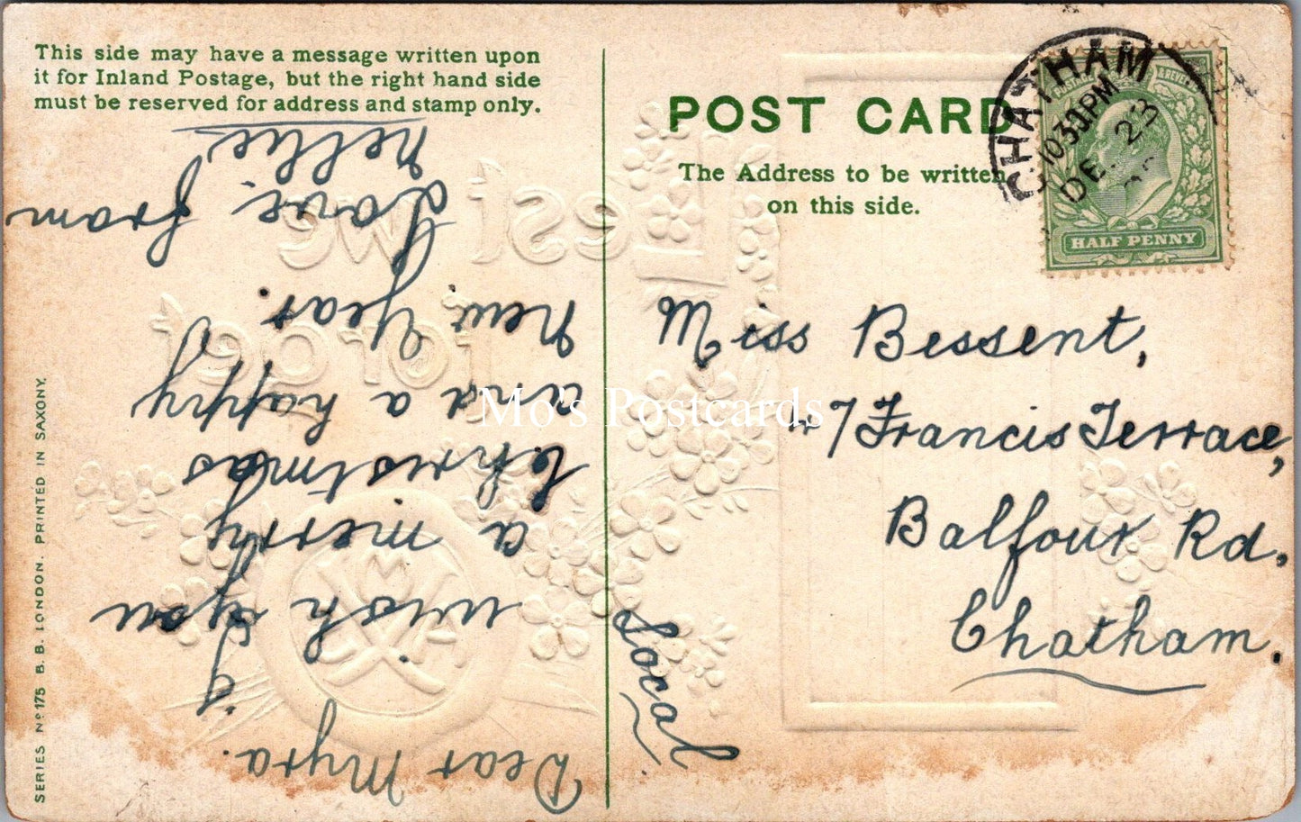 Embossed Greetings Postcard - Xmas, Lest We Forget, Remembrance  SW17918