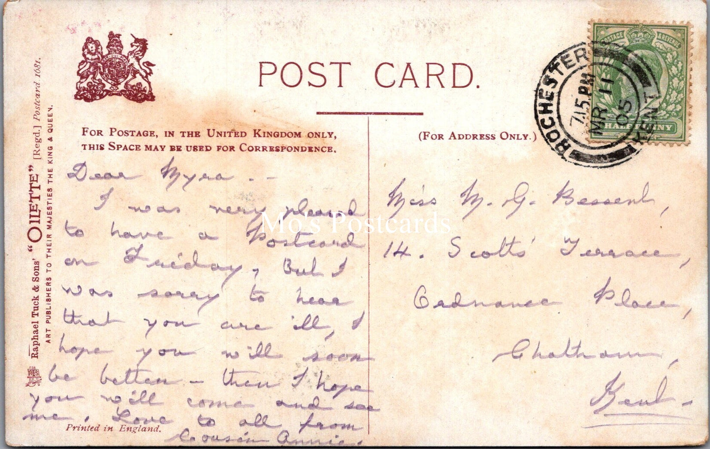 Cornwall Postcard - Coverack Village, Artist Jotter  SW17921