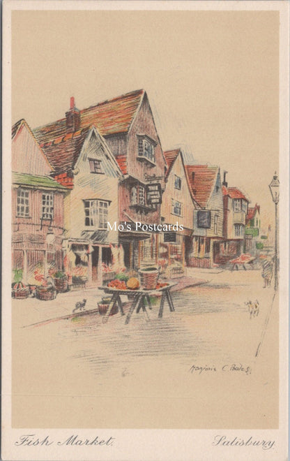 Wiltshire Postcard - Salisbury Fish Market  SW18006