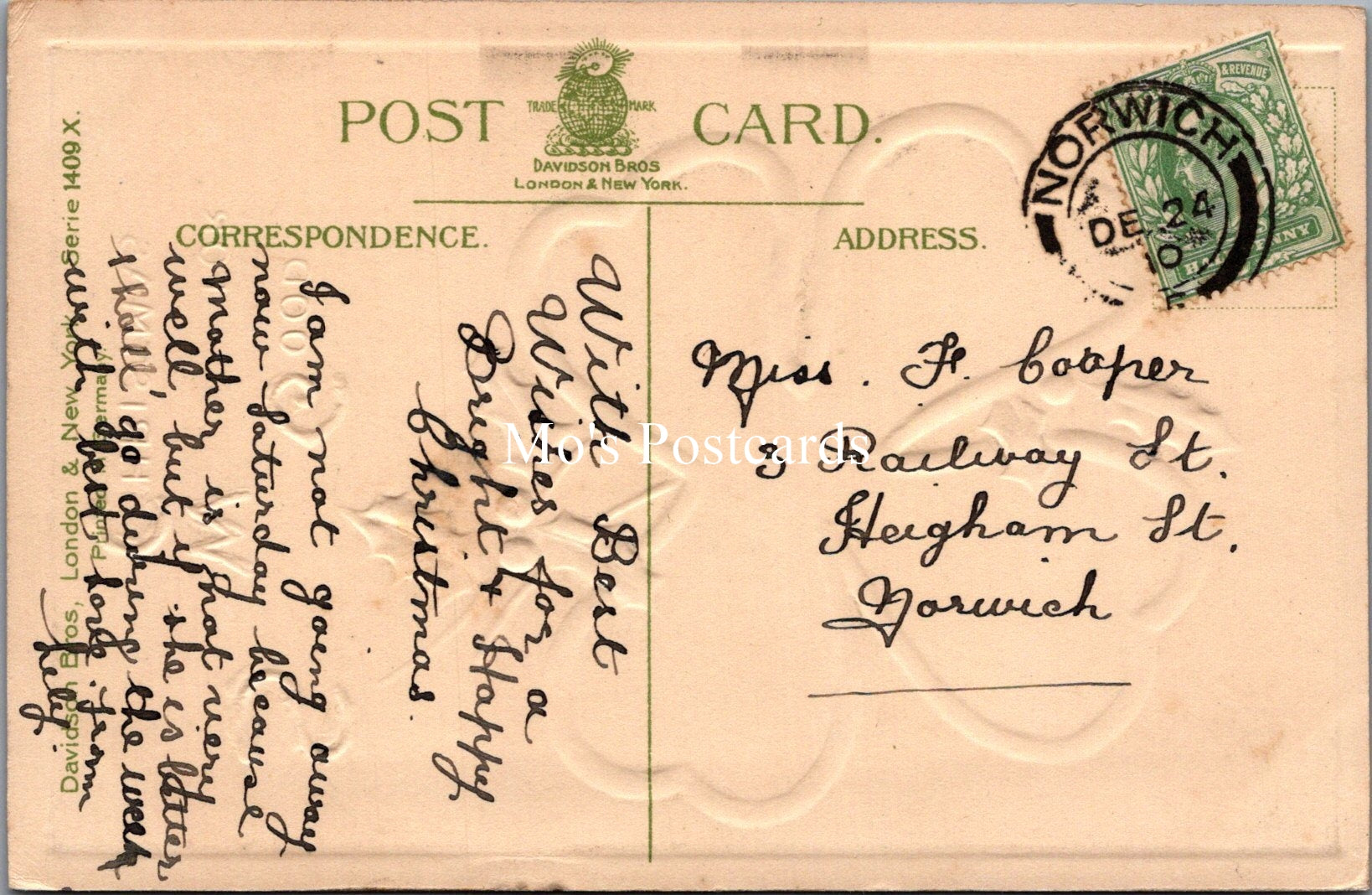 Greetings Postcard - Sincere Good Wishes For Christmas  SW18007