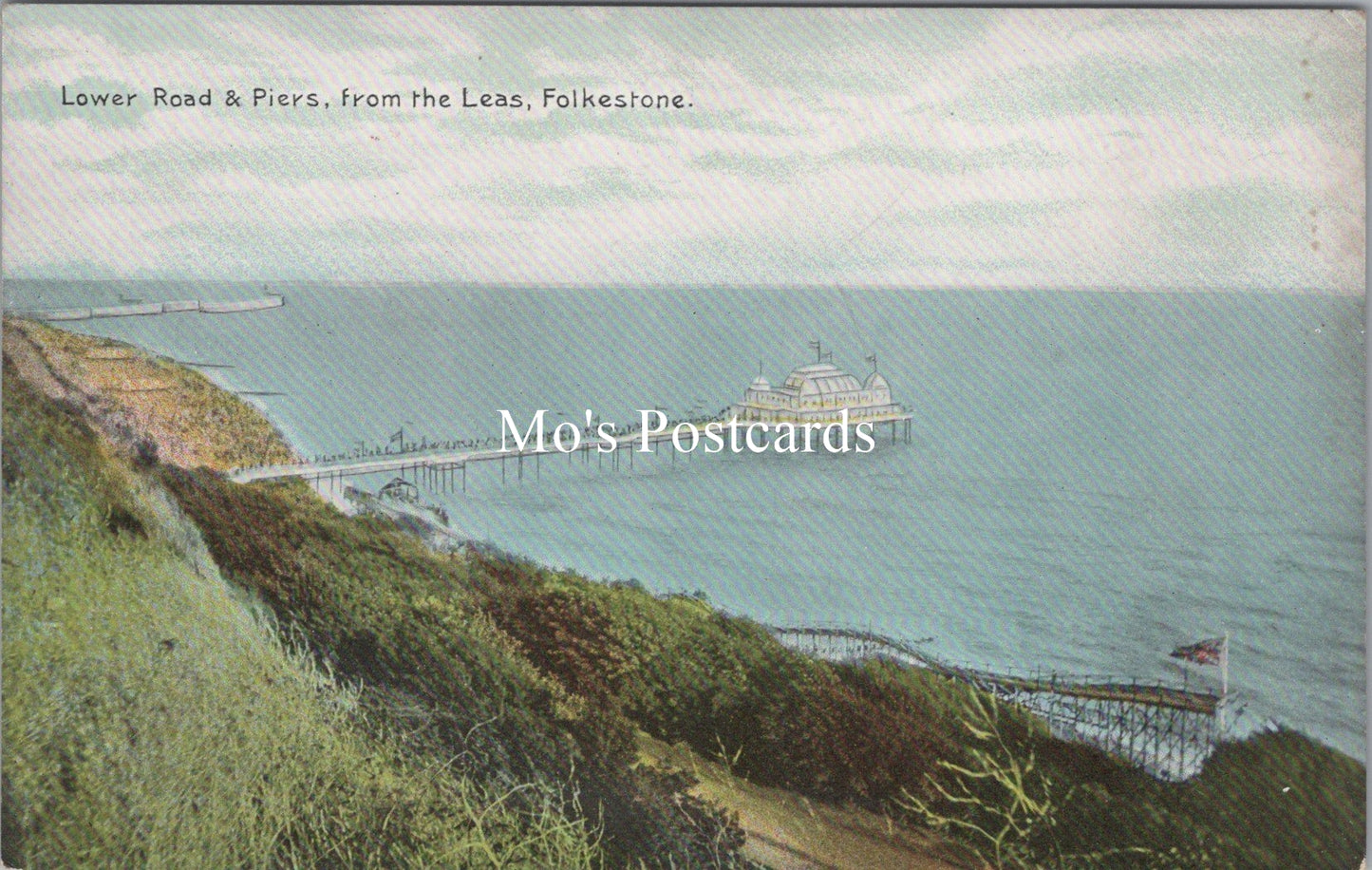 Kent Postcard - Lower Road and Piers, Folkestone  SW18013