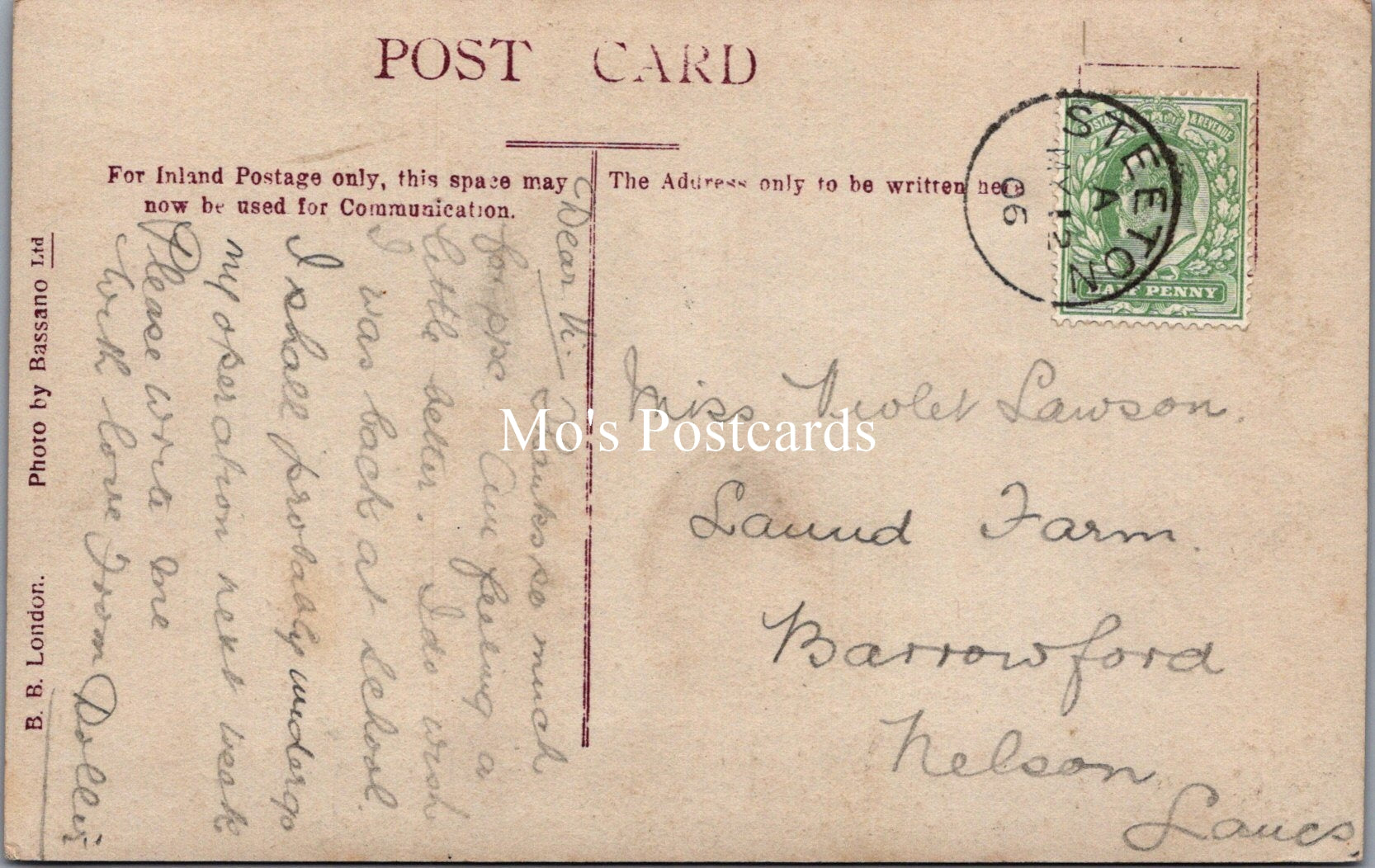 Theatrical Postcard - British Actress Miss Mabel Green  SW18019