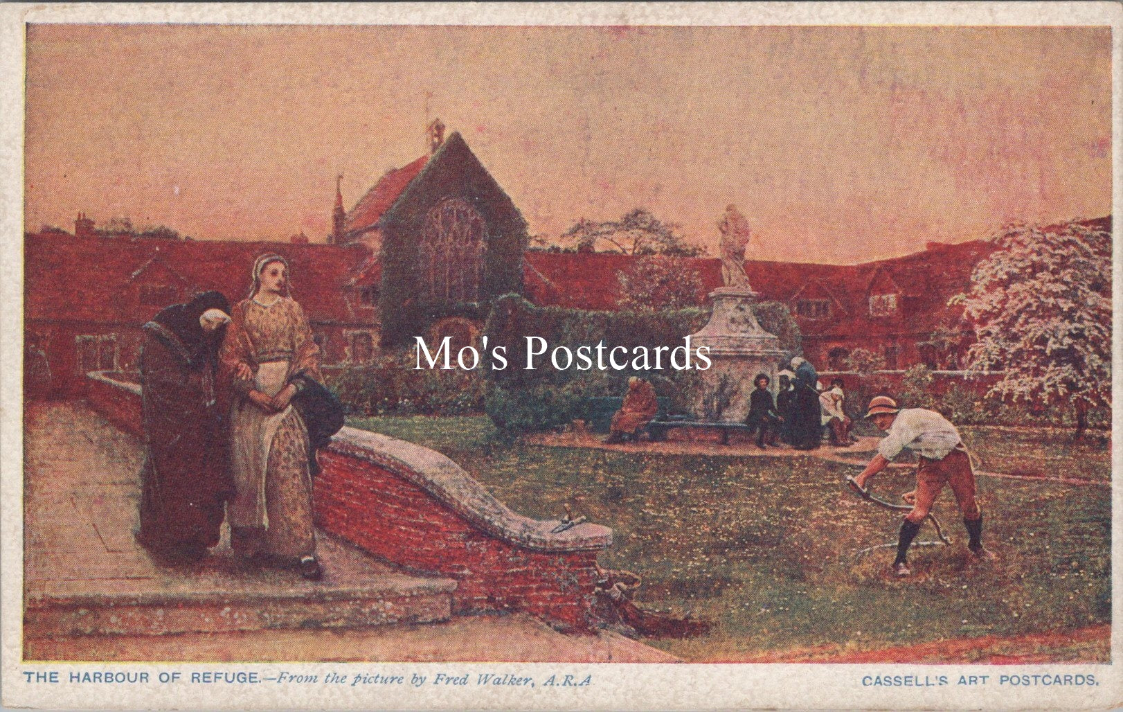 Art Postcard - The Harbour of Refuge, Artist Fred Walker  SW18292