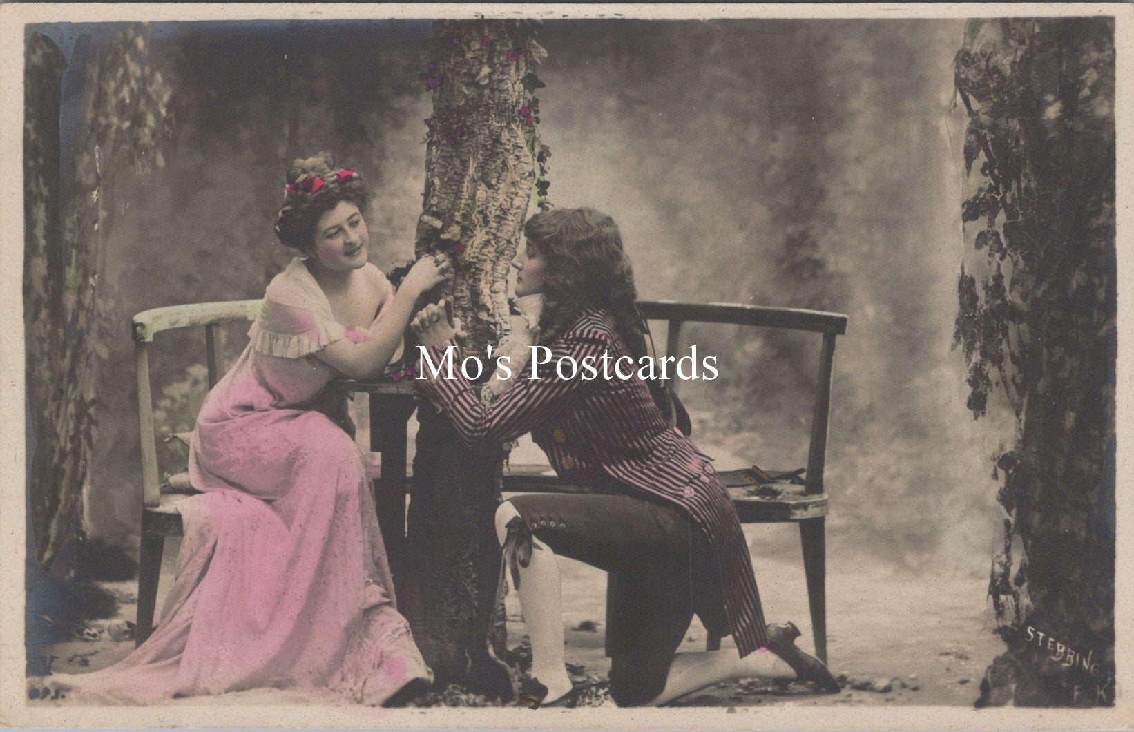 Romance Postcard - A Romantic Couple in Costume  SW18295