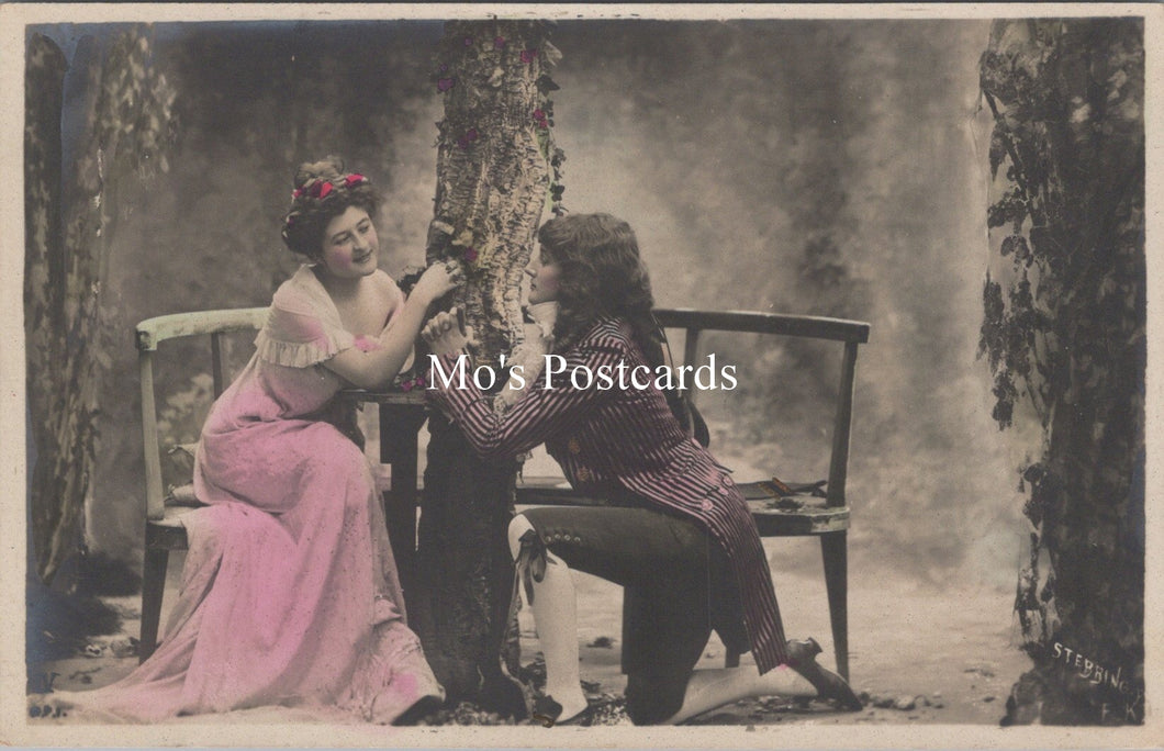 Romance Postcard - A Romantic Couple in Costume  SW18295