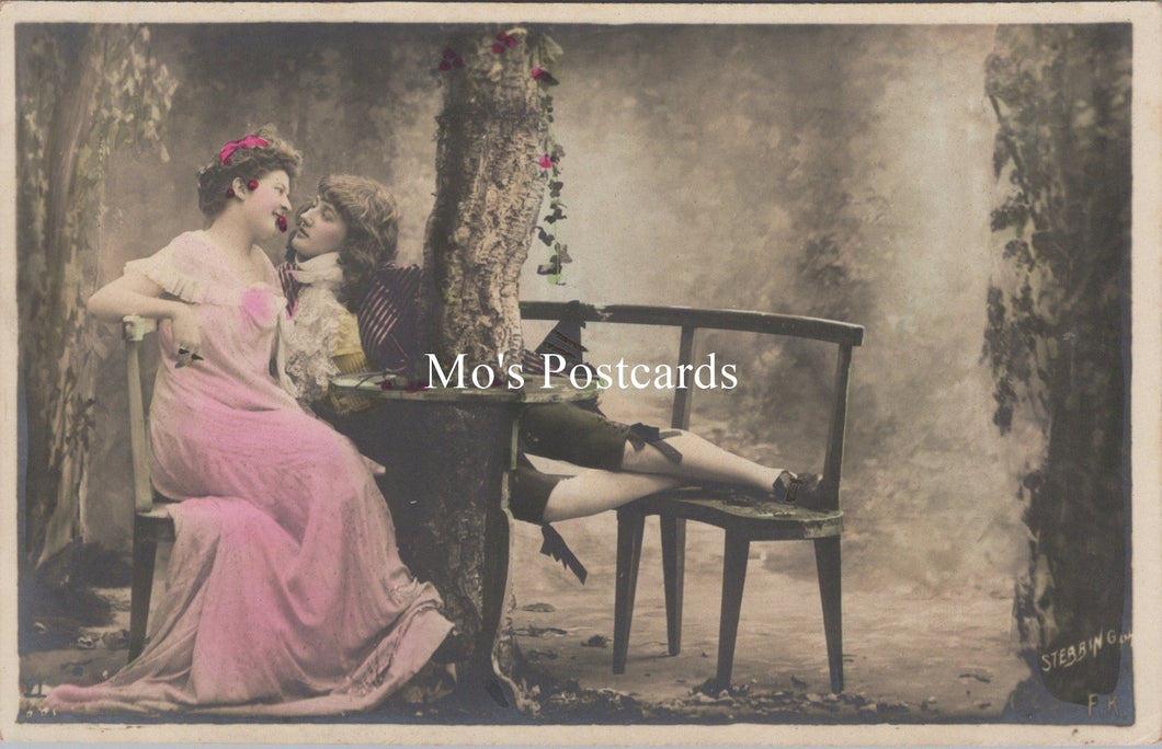 Romance Postcard - A Romantic Couple in Costume  SW18296