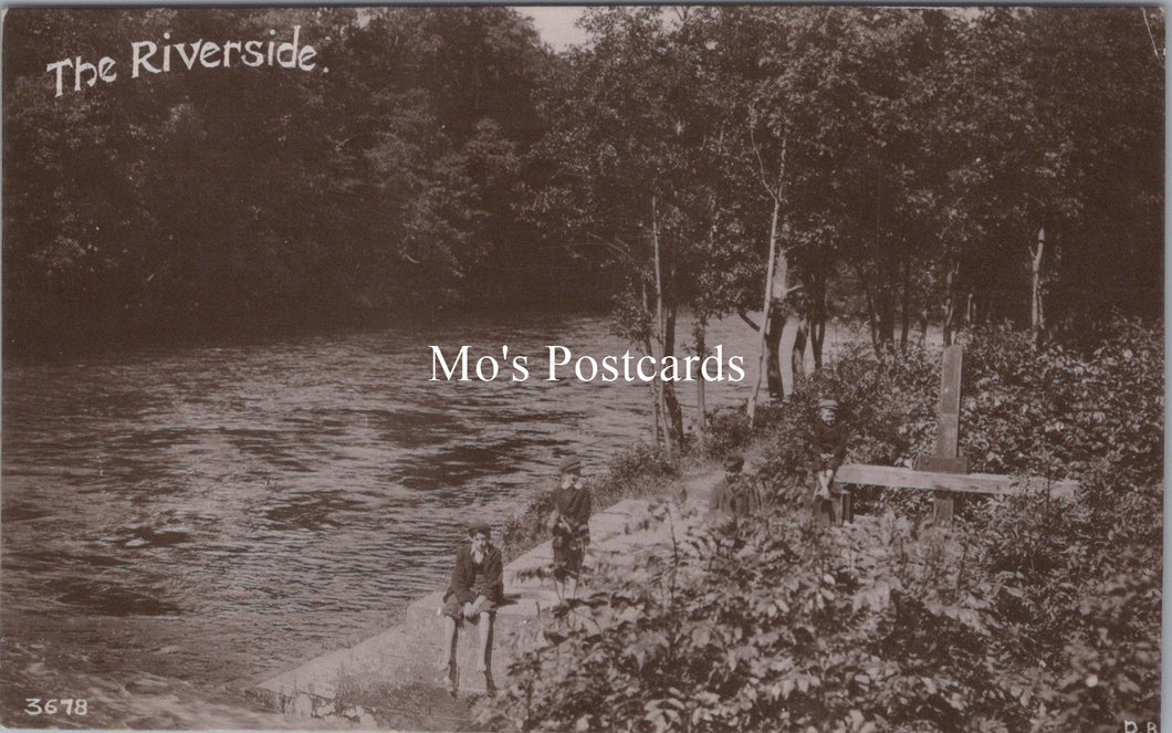 Nature Postcard - Two Boys By The Riverside  SW18298