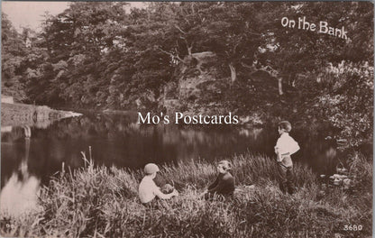 Nature Postcard - Three Children on The Banks of The River  SW18299