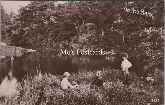 Nature Postcard - Three Children on The Banks of The River  SW18299