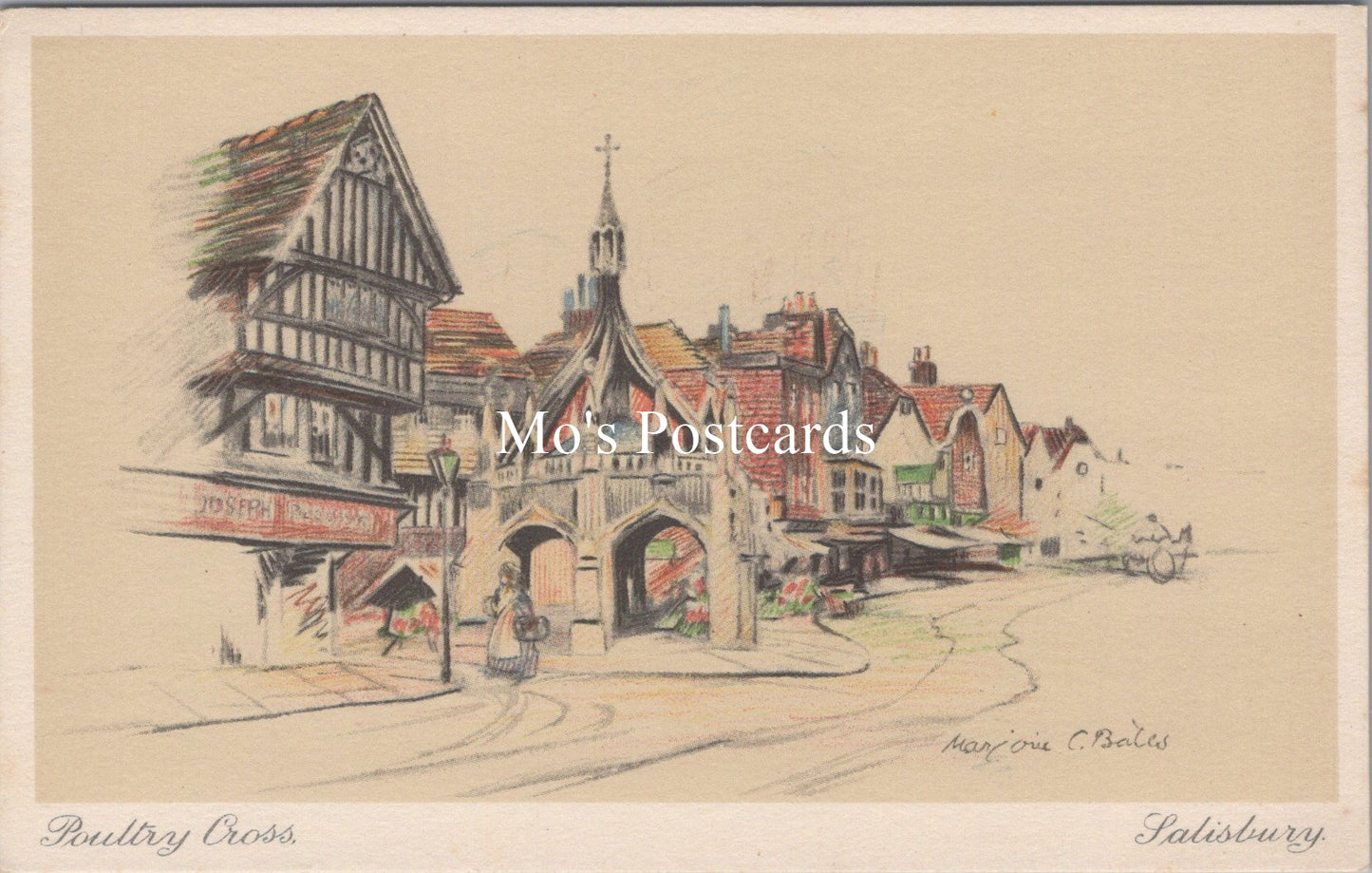 Wiltshire Postcard - Salisbury, Poultry Cross  SW18301