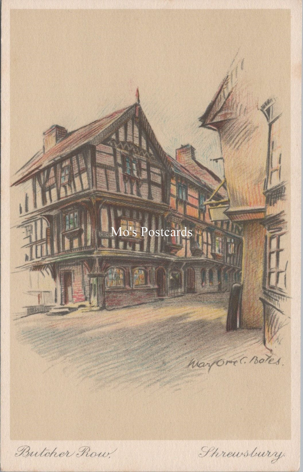 Shropshire Postcard - Shrewsbury, Butcher Row  SW18303