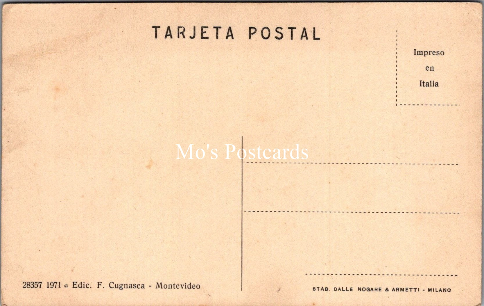Uruguay Postcard - Montevideo De Noche, Palacio Salvo  SW18310