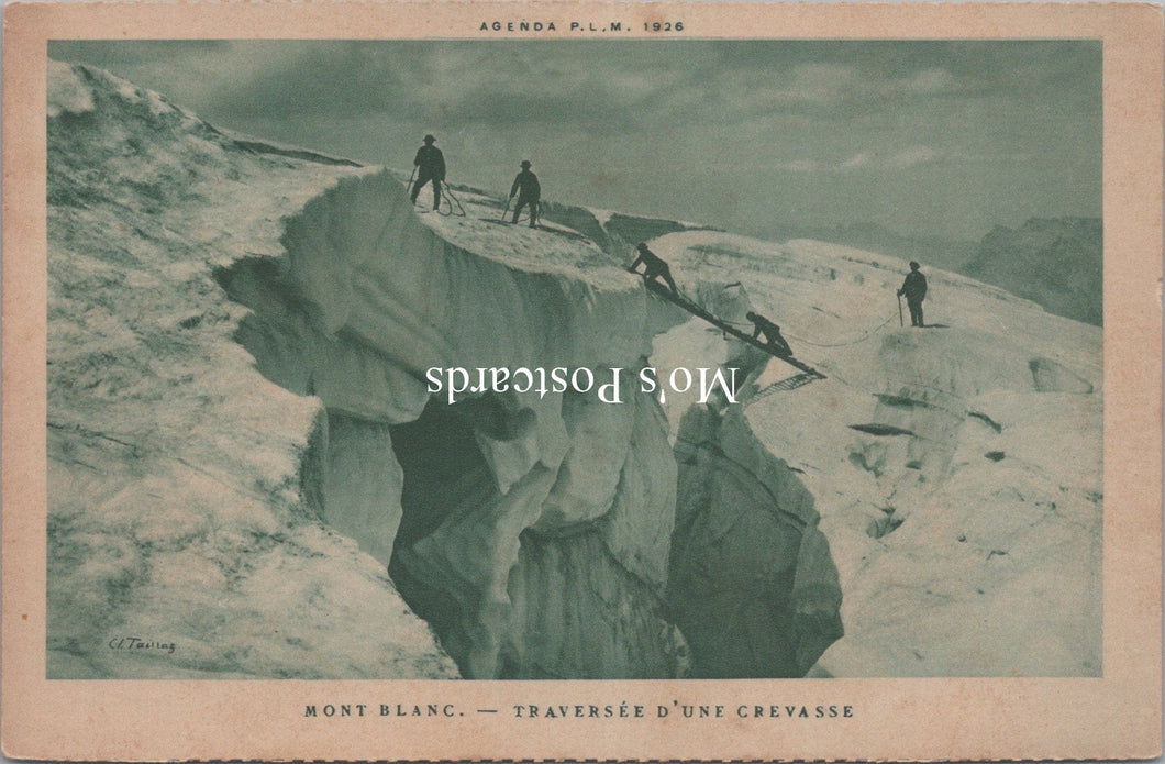 Mountaineering Postcard - Mont Blanc, Traversee D'Une Crevasse  SW18317