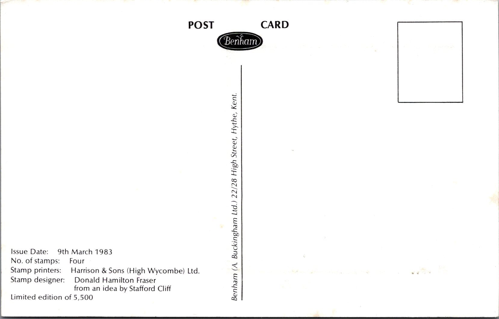 Stamp Postcard - Commonwealth Day, Issued 1983 -  SW17004