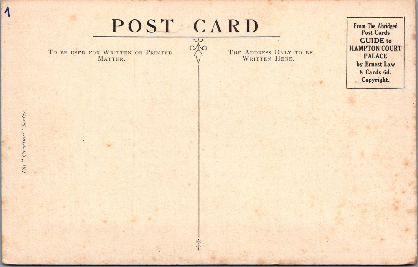 Middlesex Postcard - Hampton Court Palace West Front  SW17012