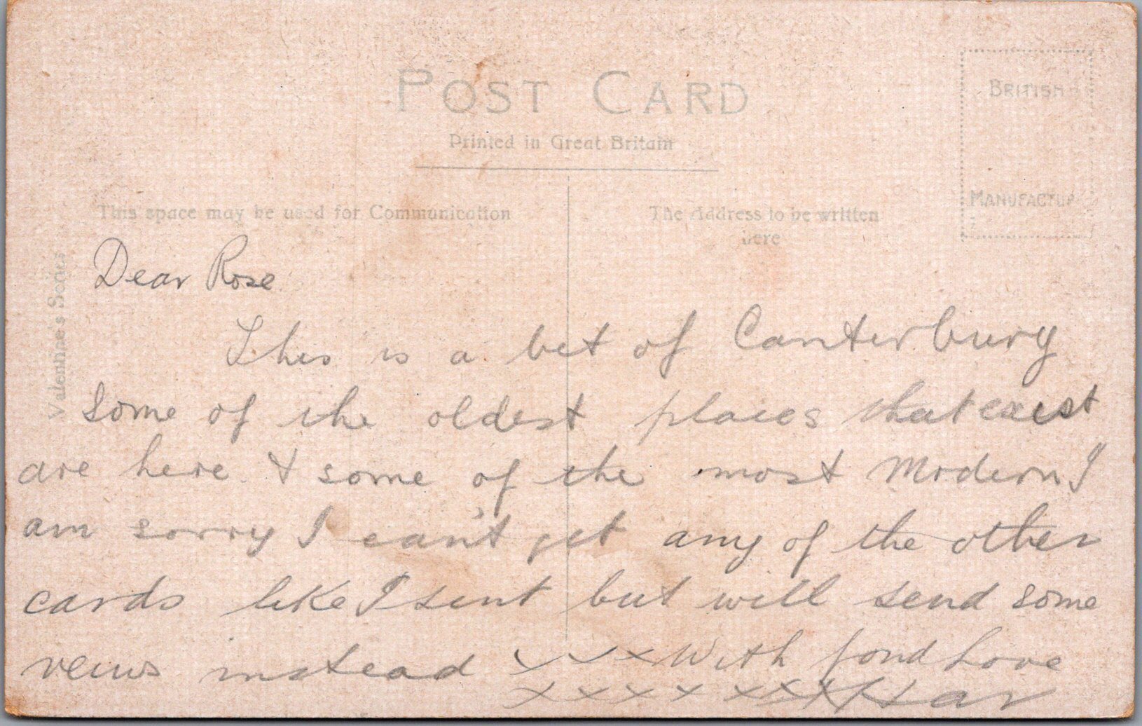 Kent Postcard - Christchurch Gateway, Canterbury Cathedral   SW17014