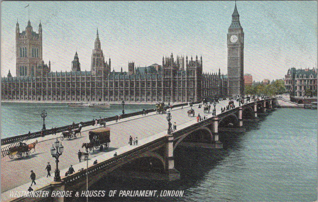 London Postcard - Westminster Bridge and Houses of Parliament  SW17030