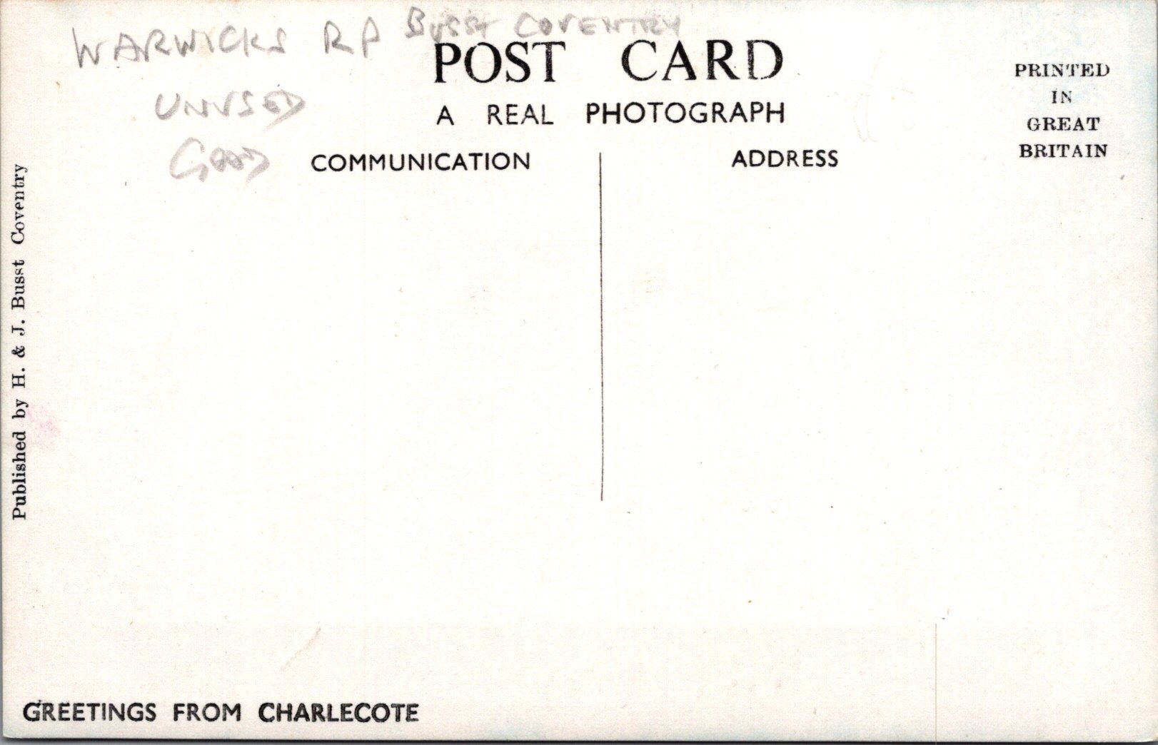Warwickshire Postcard - Charlecote House, Stratford Upon Avon SW17037