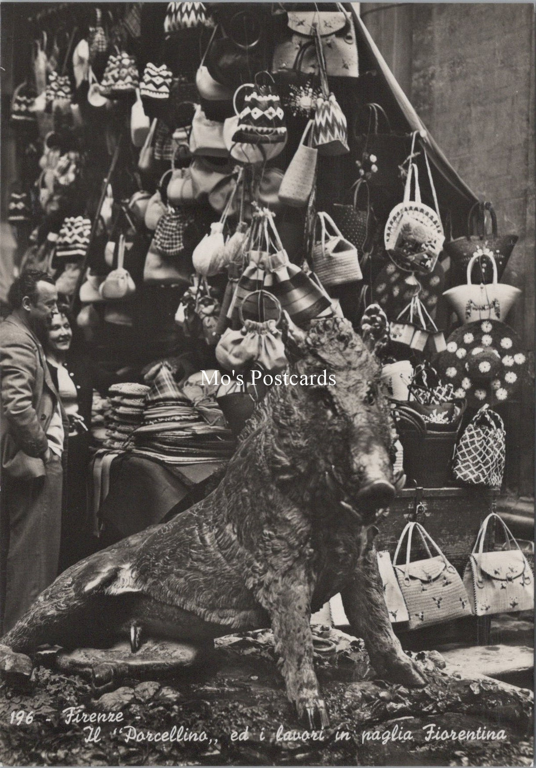 Italy Postcard - Firenze, The Young Pig and Florence Straw Works  SX408
