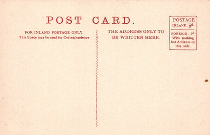 Vintage postcard with text instructions on back