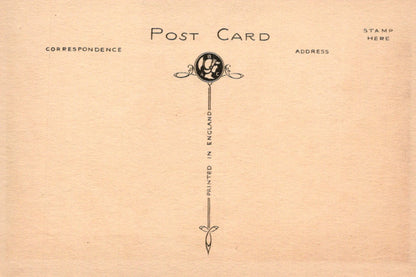 Vintage-style postcard with decorative elements and text on a beige background