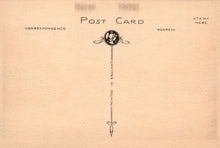 Load image into Gallery viewer, Vintage-style postcard with decorative elements and text on a beige background
