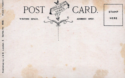 Vintage-style postcard with text and design elements on a textured background