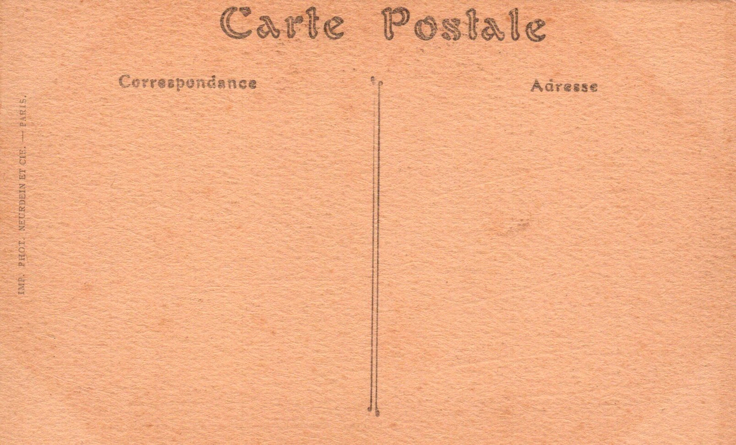 Vintage-style postcard with text and a line for address on a brown background