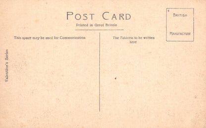 Back of a vintage postcard with text and a line for writing address.