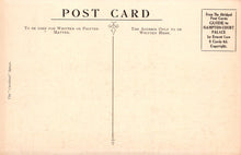 Load image into Gallery viewer, Vintage postcard with text and design elements on a beige background
