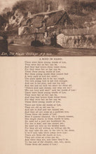 Load image into Gallery viewer, Vintage-style image of a cottage with a poem titled &#39;Bird in Hand&#39; by Old Mauds Lee.
