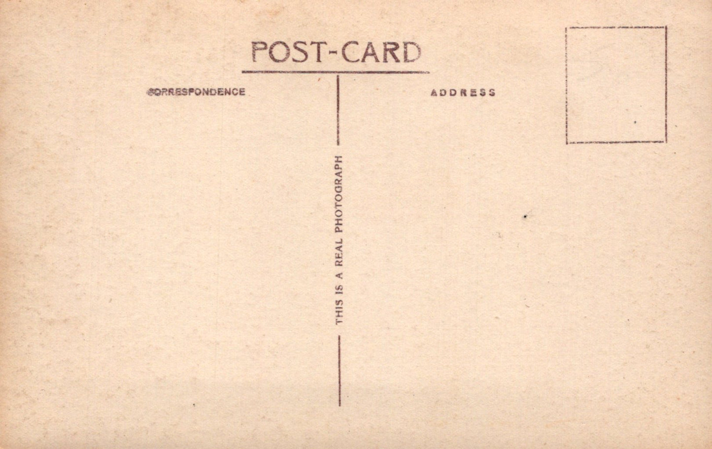 Vintage-style postcard back with text on a beige background