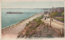 Load image into Gallery viewer, Vintage postcard of Bournemouth from East Cliff showing a beach and sea.
