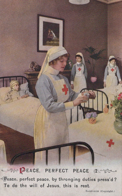 Bamforth Song Card Postcard - Peace, Perfect Peace (2) SW20588