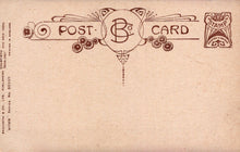 Load image into Gallery viewer, Vintage-style postcard with decorative text and design elements on a beige background
