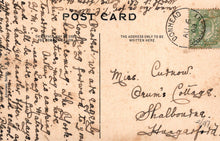 Load image into Gallery viewer, Vintage postcard with text and postage stamp
